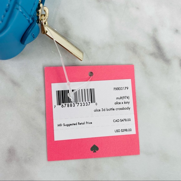 Disney X Kate Spade Alice In Wonderland Alice In A Bottle 3D Glass Crossbody Bag - Picture 15 of 16